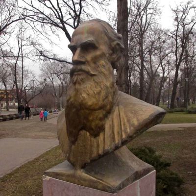 公园铜雕名人雕塑摆件西方著名文学家托尔斯泰雕塑