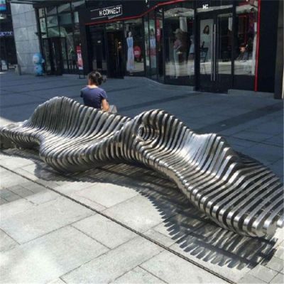 广场街道不锈钢金属创意个性座椅雕塑