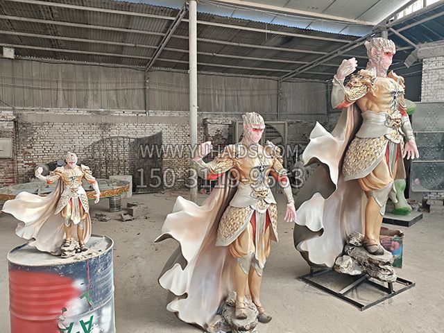 站姿竖棍齐天大圣雕塑