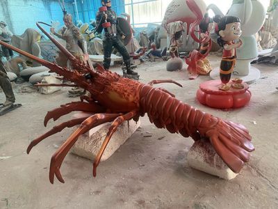 玻璃钢仿真龙虾雕塑