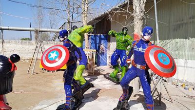 玻璃钢漫威英雄人物雕塑