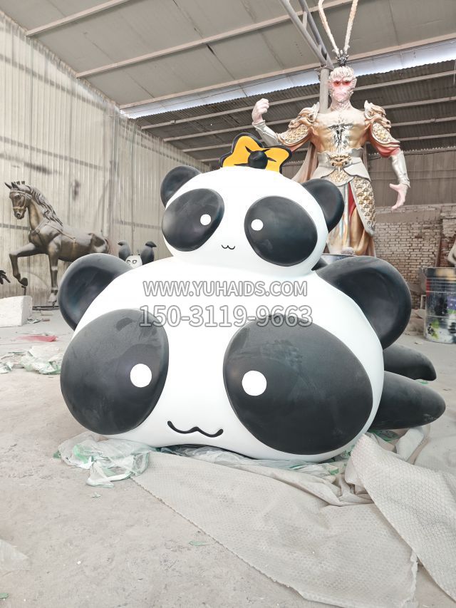 泡雕熊猫 (4)雕塑