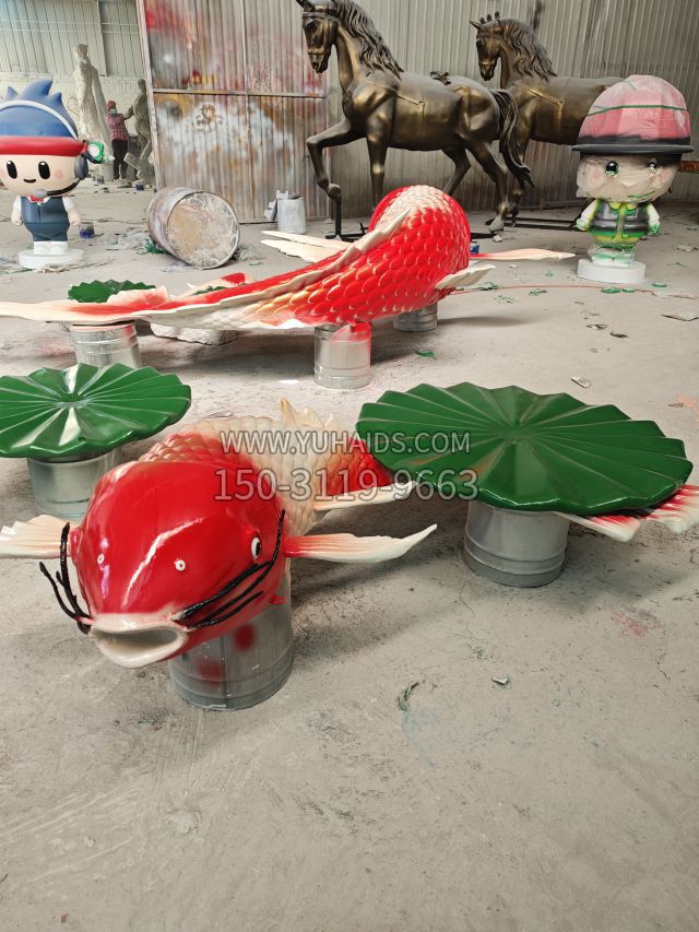 仿真鲤鱼锦鲤 (12)雕塑