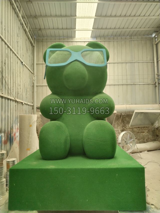 泡沫植绒熊猫 (2)雕塑