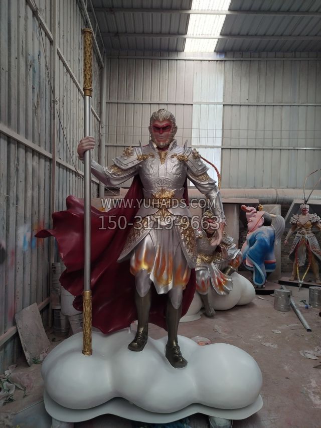 云朵站姿竖棍齐天大圣孙悟空 (6)雕塑