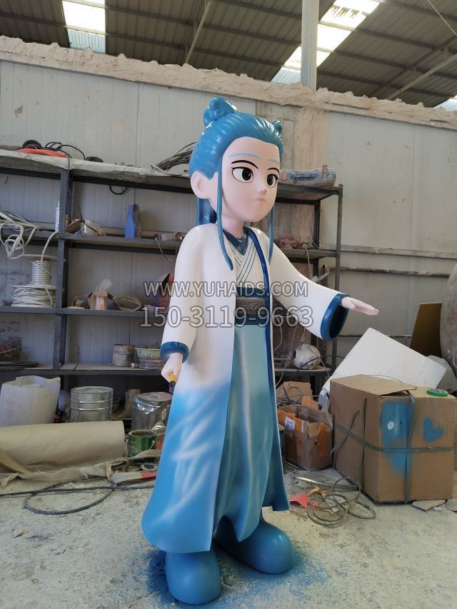 持笔卡通敖炳 (8)雕塑