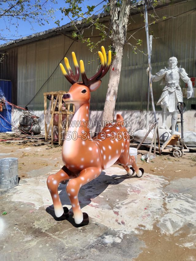 仿真梅花鹿 (10)雕塑