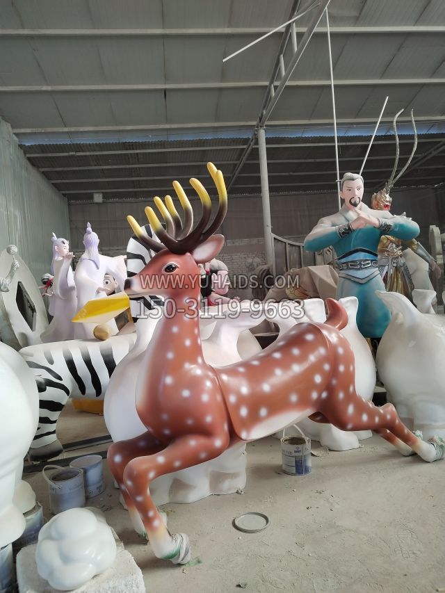 仿真梅花鹿 (2)雕塑