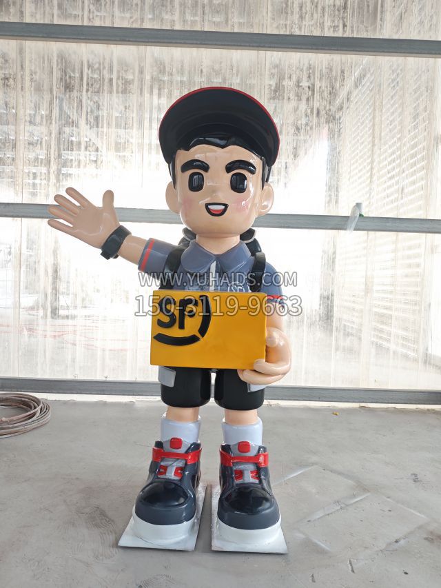 顺丰快递员 (5)雕塑