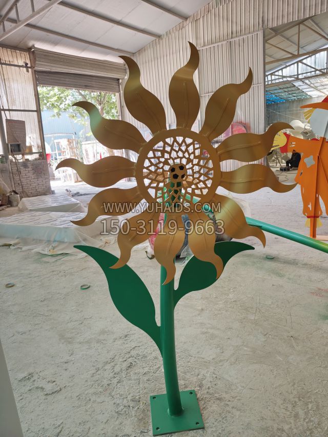 不锈钢向日葵太阳花雕塑
