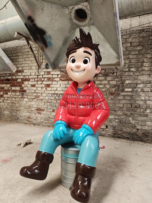 卡通小男孩 (3)雕塑