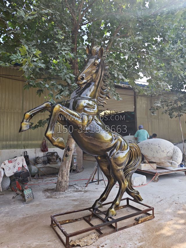 仿铜立马 (5)雕塑