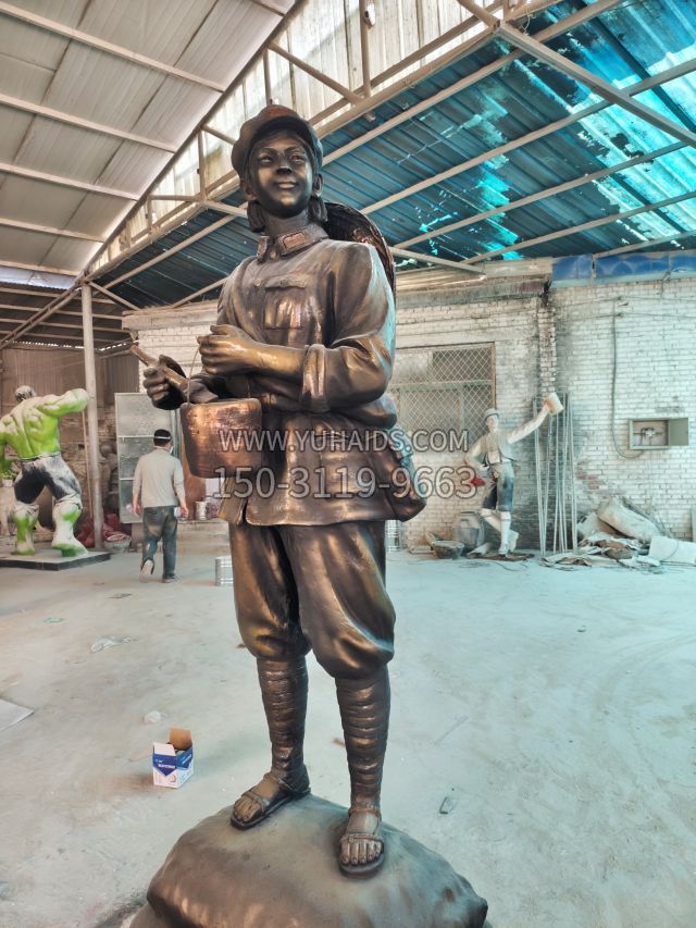 仿铜女战士 (1)雕塑