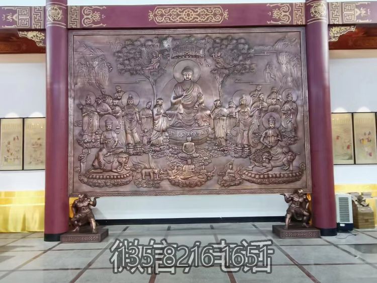 寺庙大型佛教主题文化浮雕墙