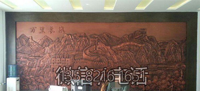 室内创意风景图长城雕塑
