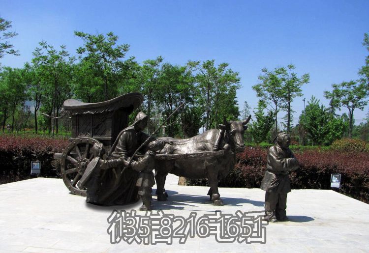 芦衣顺母二十四孝铸铜情景人物雕塑
