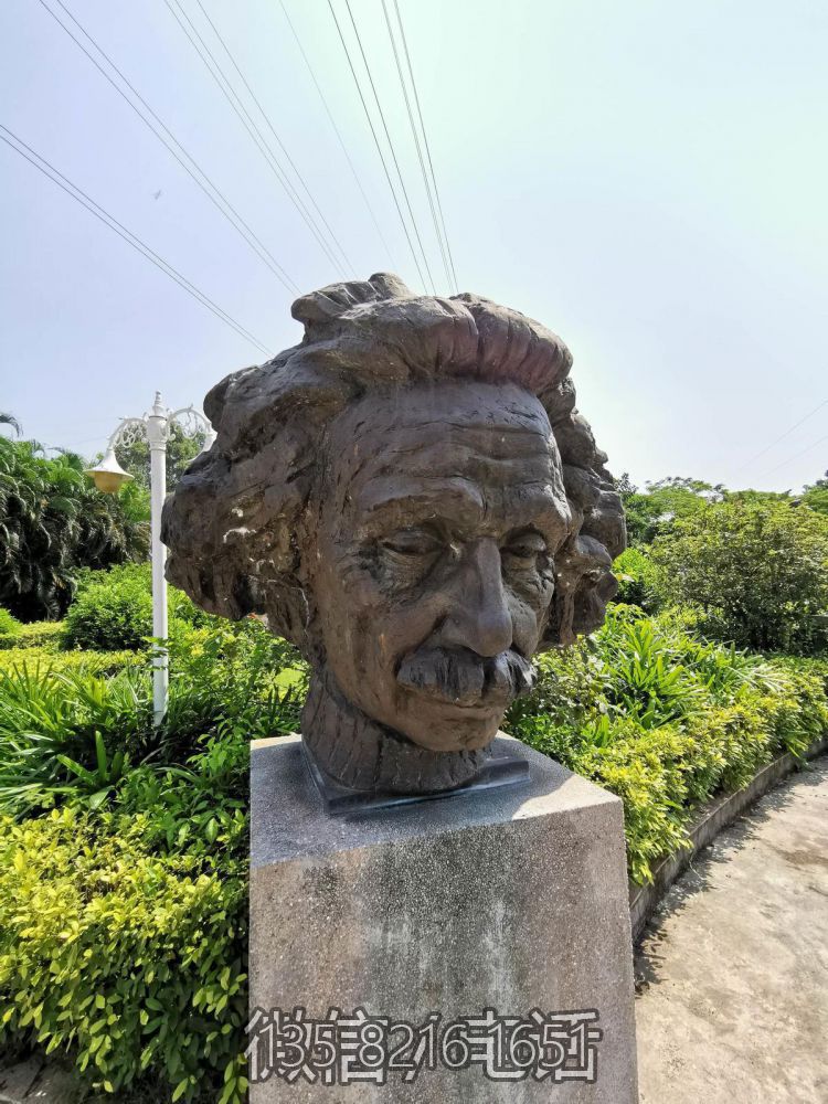 头像景观户外名人景观爱因斯坦雕塑