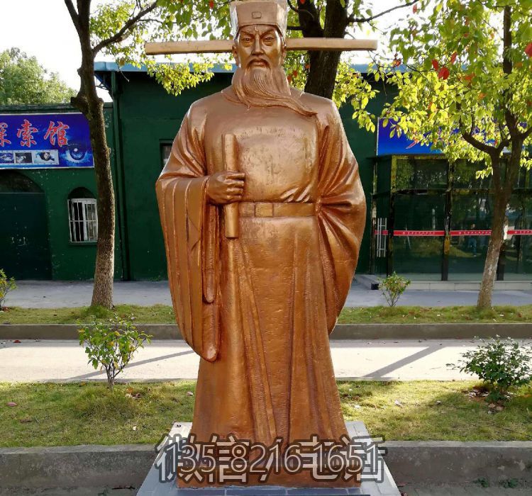 园林景观玻璃钢仿铜历史名人包拯雕塑