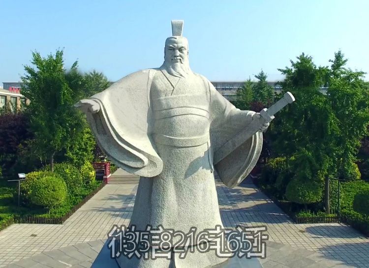 东汉时期名人景观大理石石雕曹操雕塑