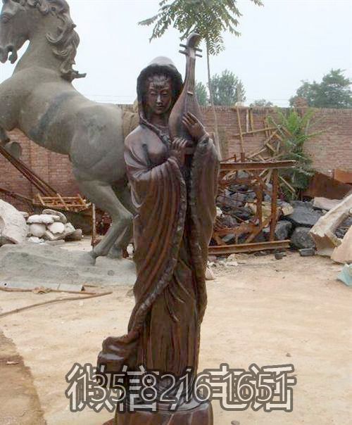 商业街古代名人景观摆件铜雕四大美女之一王昭君雕塑