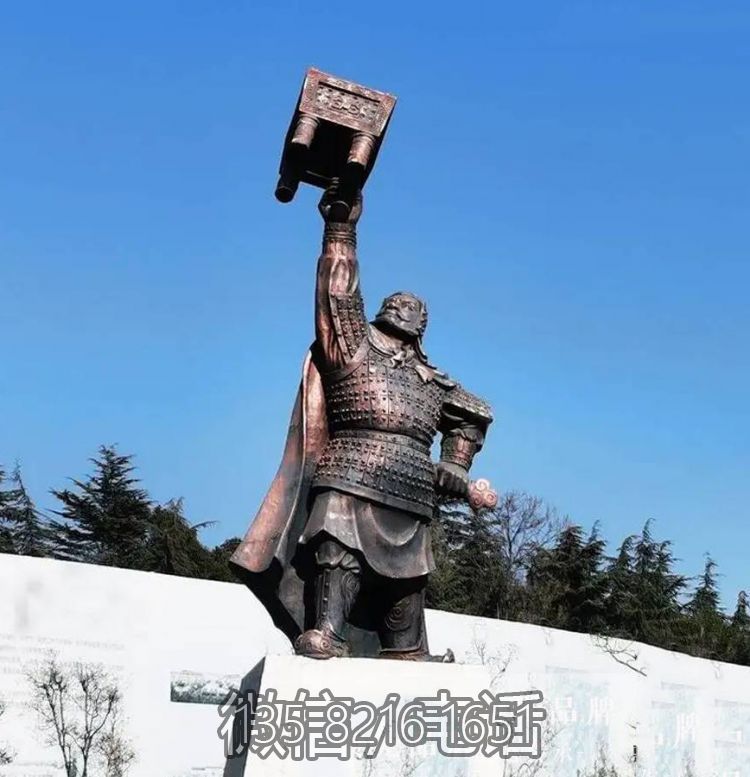 历史上杰出的军事家摆件景区广场大型玻璃钢仿铜项羽雕塑