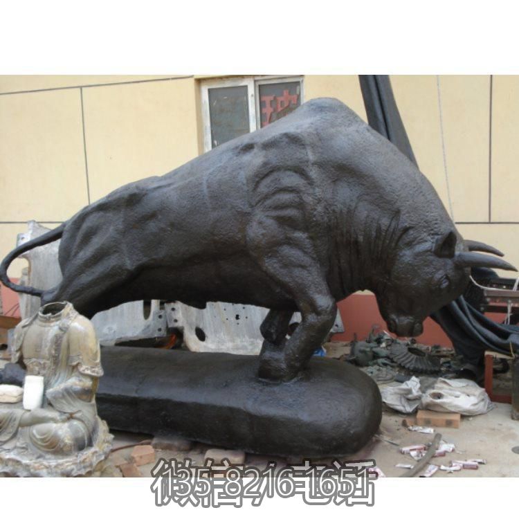 纯铜铸造开荒牛雕塑