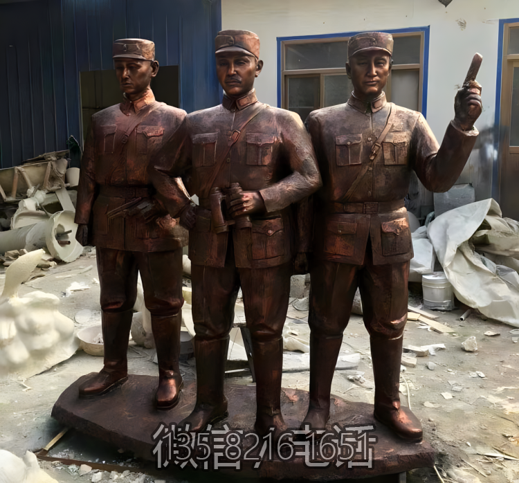 红色文化主题人物铜雕紫铜雕塑