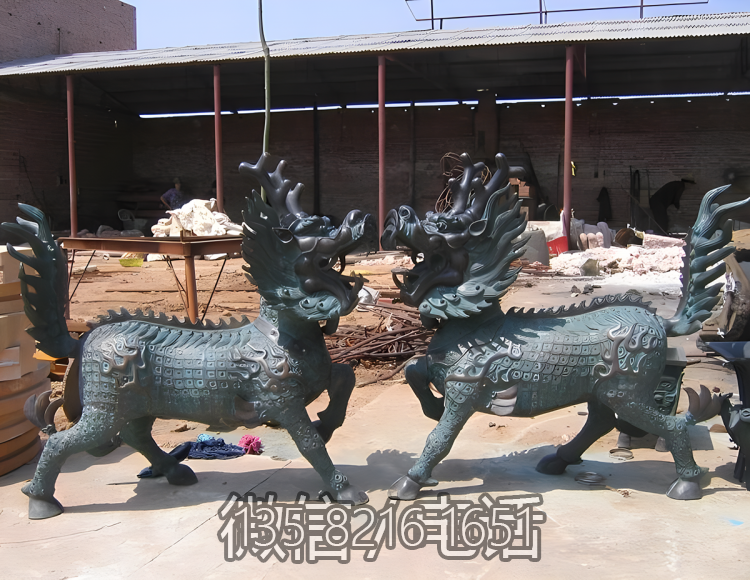 庭院别墅铜雕动物景观麒麟雕塑