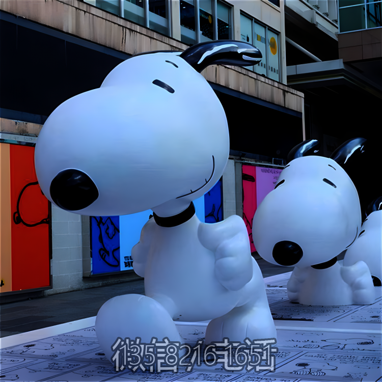 步行街创意景观装饰摆件卡通树Snoopy雕塑