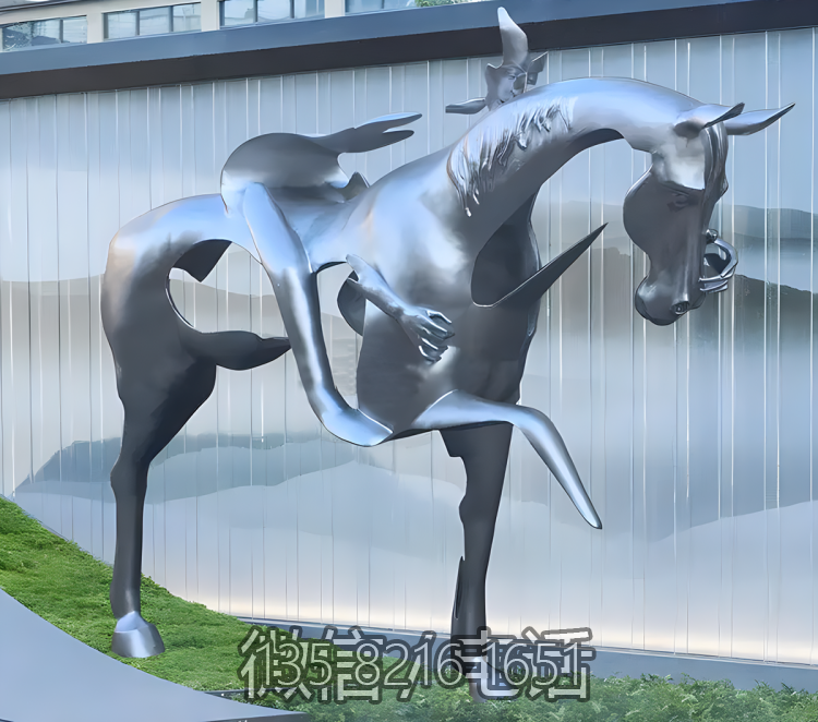 公园景观装饰摆件不锈钢创意艺术定制动物抽象马雕塑