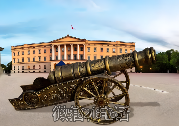 玻璃钢仿铜大炮雕塑