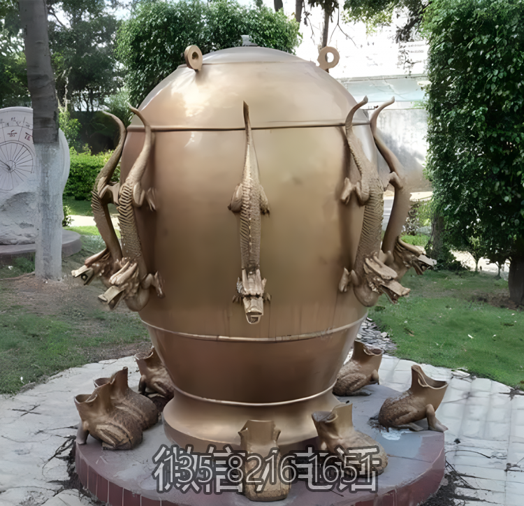 玻璃钢仿铜地震仪雕塑