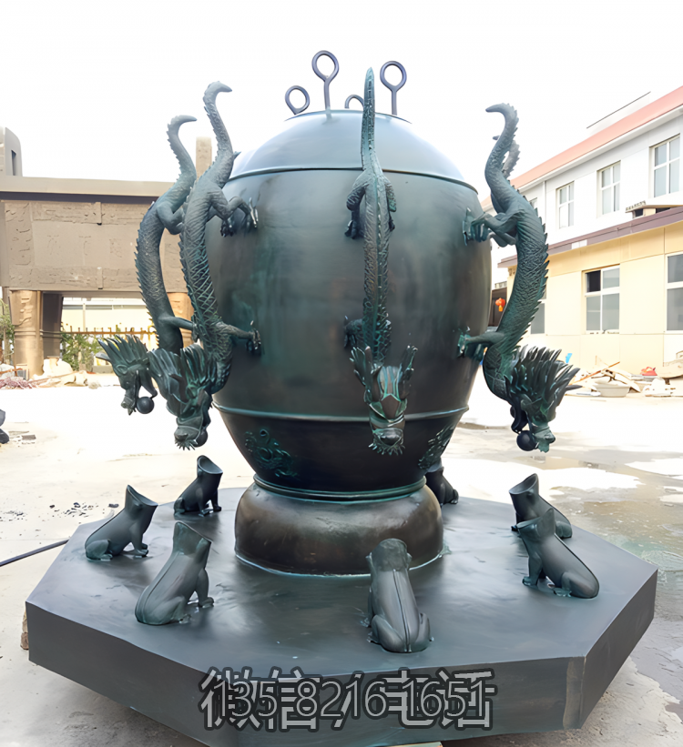 地动仪铸铜雕塑