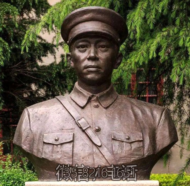 叶挺将军胸像铜雕