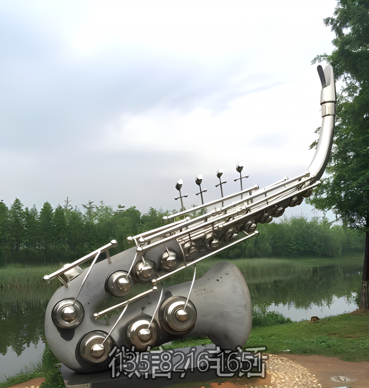 不锈钢萨克斯景观雕塑