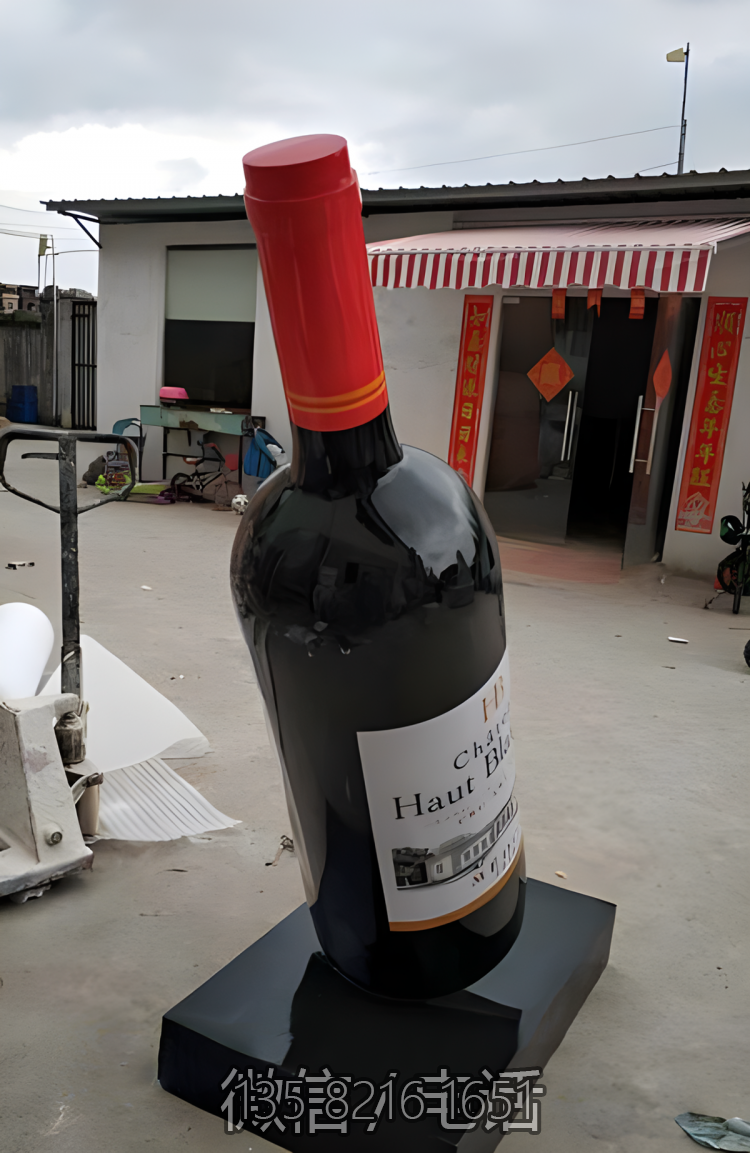 玻璃钢仿真红酒瓶瓶子雕塑