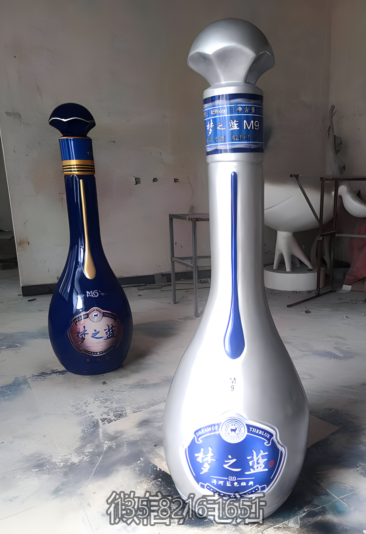 玻璃钢仿真酒瓶雕塑摆件
