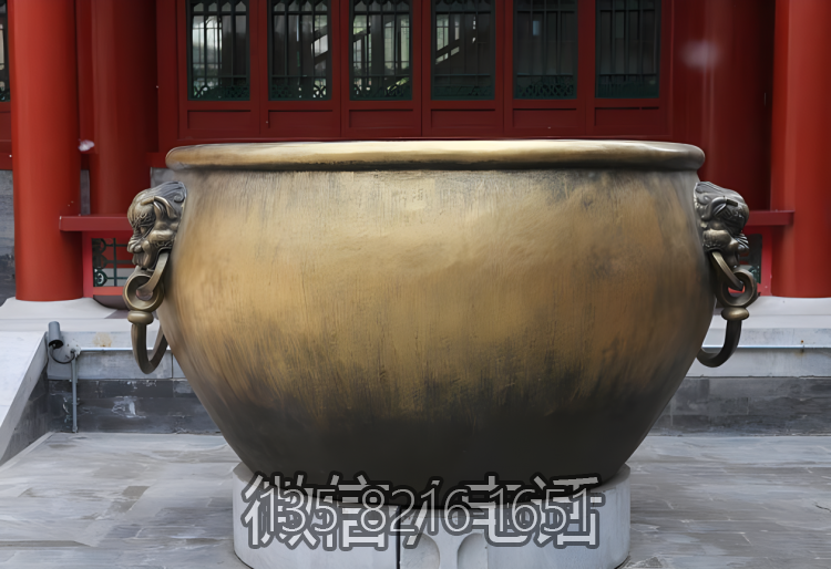 纯铜铸造铜缸雕塑