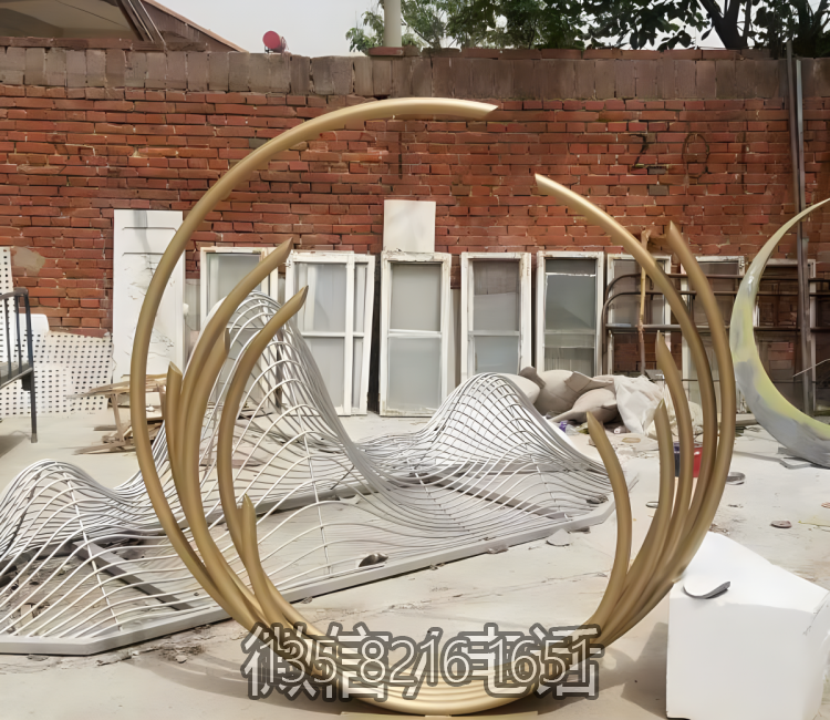 圆环雕塑-景区创意不锈钢抽象户外园林景观摆件圆环雕塑 圆环雕塑-景区创意不锈钢抽象户外园林景观摆件圆环雕塑