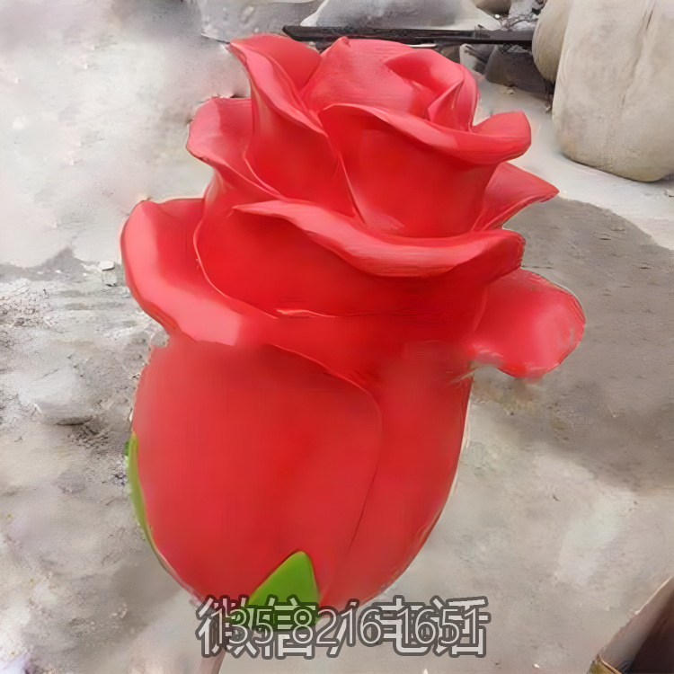 玻璃钢玫瑰花雕塑