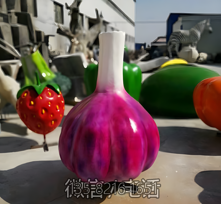 玻璃钢仿真蔬菜大蒜雕塑