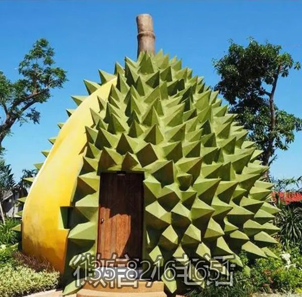 玻璃钢仿真榴莲造型屋子
