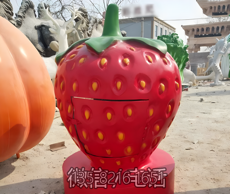 玻璃钢仿真草莓雕塑