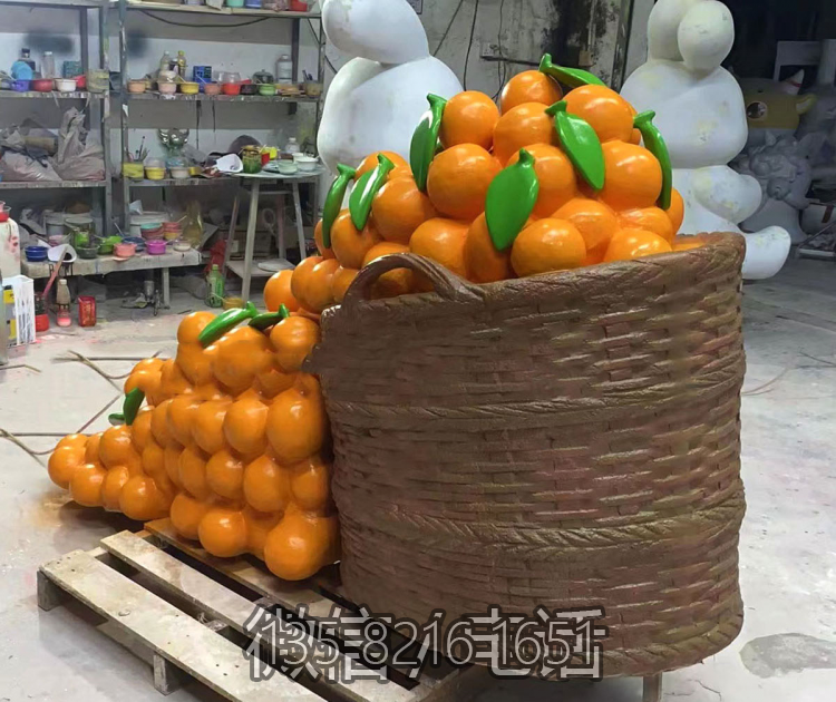 枇杷果篮玻璃钢雕塑