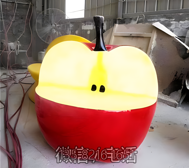 玻璃钢仿真苹果雕塑