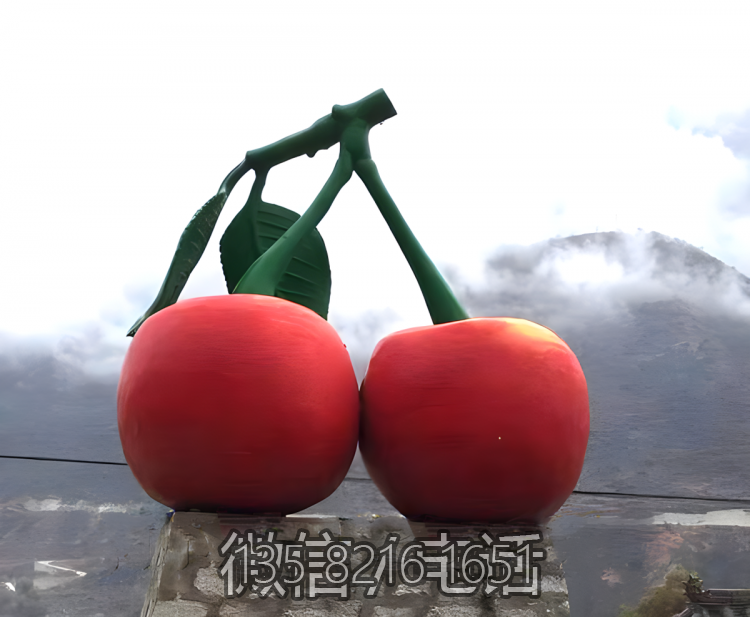 玻璃钢仿真樱桃雕塑