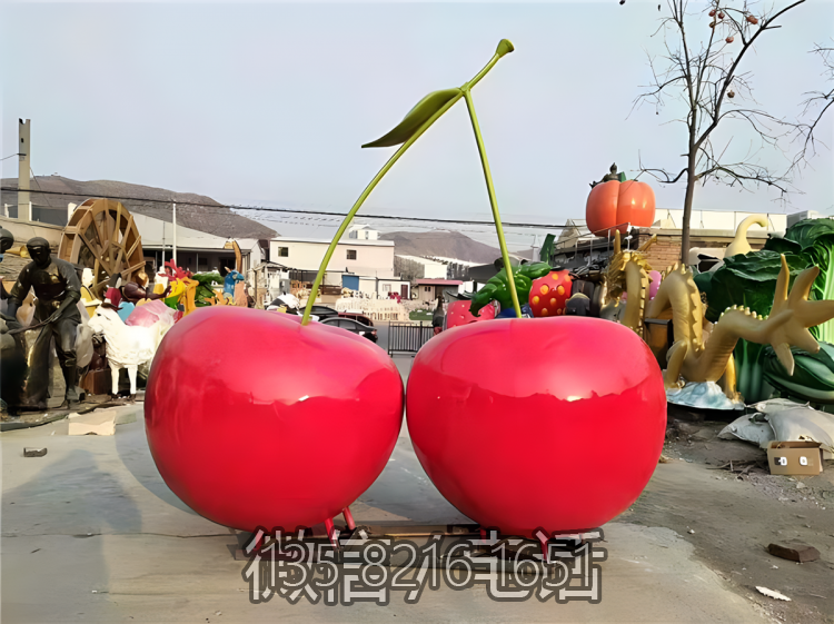 玻璃钢仿真樱桃雕塑