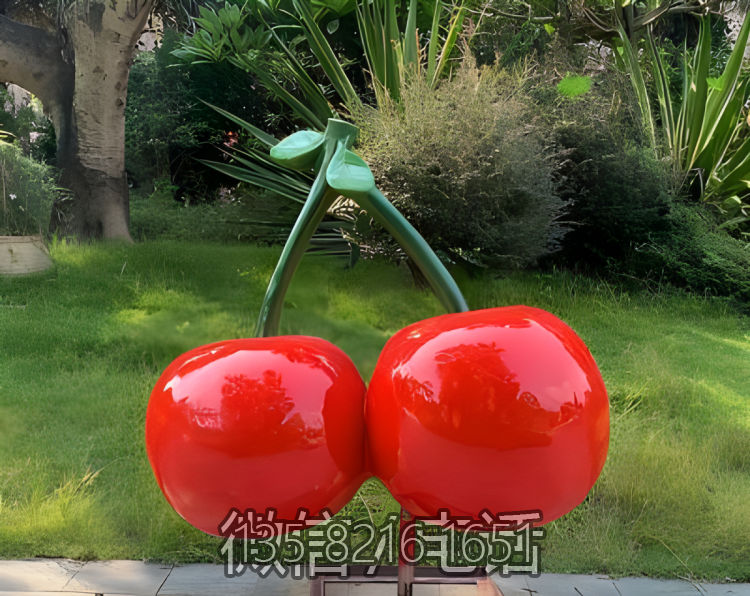 玻璃钢仿真樱桃雕塑