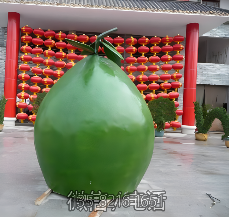 玻璃钢仿真柚子雕塑