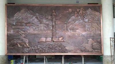 华安政务大厅地方主题浮雕，紫铜锻造壁画